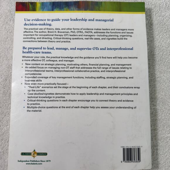 Leading & Managing Occupational Therapy Services Second Edition Text Book - Picture 2 of 5